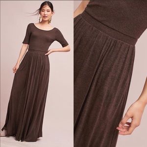 Anthropologie Bordeaux Torrey Knit Maxi Dress LP